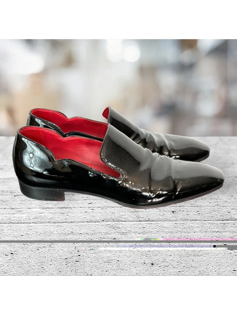 CHRISTIAN LOUBOUTIN DANDY CHICK  PATENT LEATHER LOAFER SZ 41.5 US 8.5